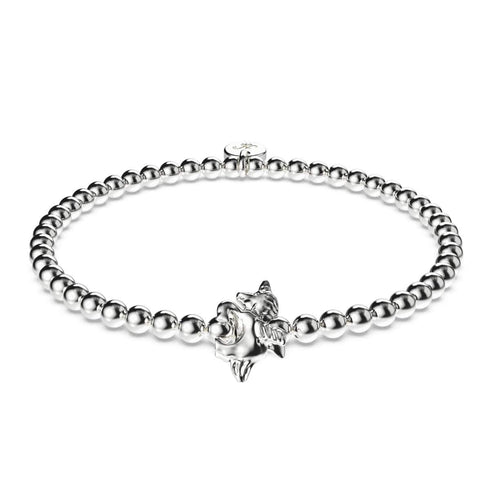 Pégase | Argent | Bracelet à breloques licorne ailée
